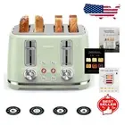 4 Slice Retro Toaster - Stylish Stainless Steel with Extensive Toasting Options