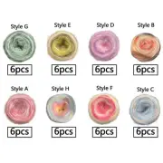 6x Gradient Color Yarn Versatile Hand Knitting Yarn for Crochet Gloves Shawl