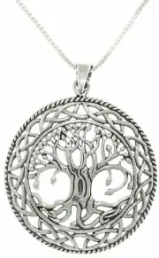 Jewelry Trends Silver Celtic Tree of Life Necklace