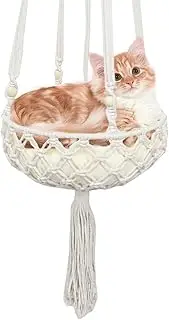 Woven Cat Hammock Nest, Pet Hanging Basket Swing Bed, Comfortable and Stylish Hanging Cat Bed