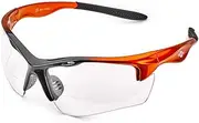 ToolFreak Rebel Magnified Bifocal Reading Safety Glasses for Work and Sport, Wraparound Lenses with Impact and U6 UV Protection Rated to ANSI z87+, Case, Neck Cord, Pouch