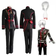 Anime D.Gray-man Allen Walker Cosplay Costume Black School Uniform Wig Full Sets