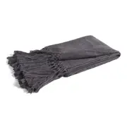 Huxford Grove Alpaca Cool Throw Couch Decorative Blanket 130x180cm Charcoal