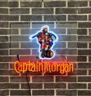 24"x20" Captain Morgan Rum Acrylic Neon Sign Lamp Light Visual Handmade Decor L