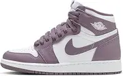 [Nike] Jordan Big Kid's Air 1 Retro HIgh OG White/Sky J Mauve-White (FD1437 105), White/Sky J Mauve-white, 7 Big Kid