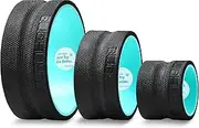PTEROMYS Back Stretcher Foam Roller for Neck Deep Tissue Massage Physical Therapy,Yoga Wheel for Back Pain Relife Deep Tissue Massage (3-Piece) (blue)