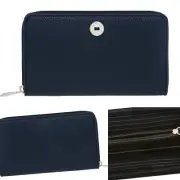 OROTON Womens Wallet Clutch Melanie Large Multi Pocket Zip Leather Navy NWT