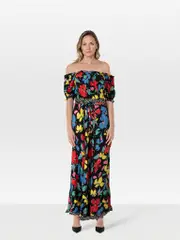 Floral Off The Shoulder Maxi Dress