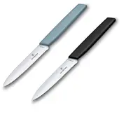 Victorinox Swiss Modern Wavy Edge Paring Knife 10cm - Black