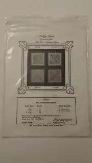 Vintage Indigo Rose Catherine Strickler Winter Sampler Leaflet Chart 1998 Season