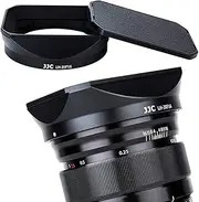 JJC Metal Square Camera lens hood Bayonet with Hood Cap for Fujifilm Fujinon XF 16mm F1.4 R WR Lens , Replaces Fujifilm LH-XF16 Lens Hood