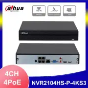 Dahua NVR2104HS-P-4KS3 12MP 4CH 4PoE 1SATA Network Video Recorder for IP Cameras