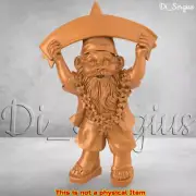 3D stl file relief GNOME for CNC router cnc machine milling