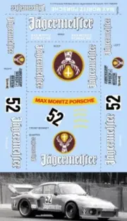 1/12 Decals for Porsche 935 Max Moritz Jagermeister M.Schurti 1977 Decal TBD484