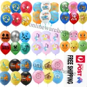 6 pieces Balloons Party Decoration Mermaid Pokemon Minecraft Donut Blippi Sonic