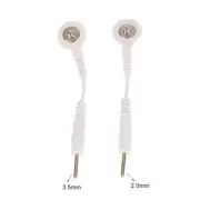 2PCS Electrode Lead Wires Pin-To-Snap Adapter Cables Plug w/ TENS 2 to 3. GF