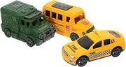 FUNOMOCYA 3Pcs Miniature Pull Back Cars for Car Plaything and Portable for Fun Boys and No Batteries Required