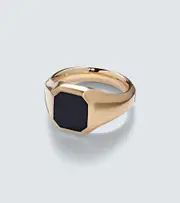 [David Yurman] David Yurman Streamline® 18kt gold ring with onyx J gold