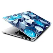 Skin Decals Wrap for MacBook Pro Retina 13" - Mixed Blue Bubbles Glass