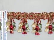 2" Attractive Tassel Fringe Trim Gold Pale Maroon Per Yard