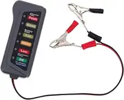 Battery Tester Wire Hydrometer Indicator Power Portable Charger USB c Charger Electric Whisk Batteries Digital Car Battery Analyzer Analyser Voltage Checker Electricity Grey Abs