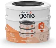 Diaper Genie Bags Refills 270 (Pack of 3) Clean Laundry Scent | Diaper Pail Refills with Max Odor Lock | Holds up to 810 Newborn Diapers