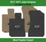 Lloyd Ultimat Front Row Carpet Mats for 2017 Jeep Compass w/Jeep Grill Logo (for: Jeep)