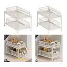 Pull Out Cabinet Organizer Spice Holder Countertop Storage Container 2 Tier