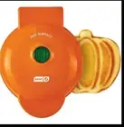 Dash DMWP001OR Mini Waffle Maker - Orange pumpkin waffle maker