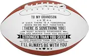 Engraved Footballs for Son - Personalized Composite Leather American Football - Anniversary Christmas Graduation for Son