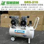 需另開賣場 SWAN DRS210-39T 天鵝牌 DRS-210-39T 單機 無油空壓機 直結式空壓機