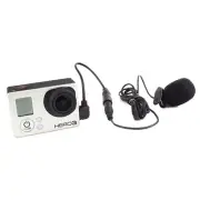 Active Clip Microphone With Mini USB External Mic Audio Adaptor Cable for G opUU