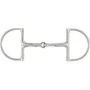Korsteel Stainless Steel Slow Twist Hunter Dee Ring Snaffle Bit