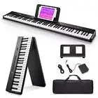 Donner DP-10 88 Key Foldable Digital Piano Electric Keyboard Bluetooth W/ Pedal