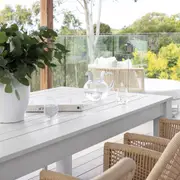 Santorini 1.8m Outdoor Rectangle Aluminium Dining Table - Dining Tables