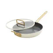 GreenPan™ Stanley Tucci™ Ceramic Nonstick Frypan with Lid White 30cm