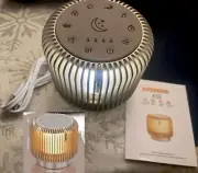 new White Noise Machine 26 Sound 4 Timers Night Light Dimmable Wireless brown bx