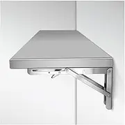 Stainless Steel Concession Shelf,Floating Desk for Laundry Room Bar Home Office Small Space Serving Window,Wall Mounted Folding Table,100 * 40cm/39.4 * 15.7in