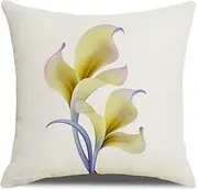 Cushion Covers Cushion Covers 40cm x 40cm Elegant Yellow Purple Cushion Covers Invisible Zipper Sofa Cushions Outdoor Cushions Garden Cushions Decorative Pillows Square Pillow Case