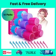 ALLBIZ Jumbo Hair Rollers Sets,Large Self Grip Hair Curlers,32 Packs-Au