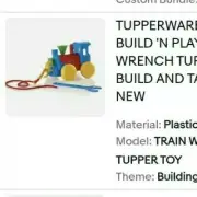 TUPPERWARE TRAIN BUILD 'N PLAY TRAIN WRENCH TUPPER TOY BUILD AND TAKE APART NEW