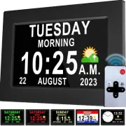 [New Version] 7 Inch Day Clock - 19 Alarms,20 Custom Reminder, Remote Control...