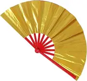 Yardwe Tai Chi Kung Fu Fan Handheld Performance Fan for Chinese Dance Decorative Red Festival Accessory with Engaging Sound Effect for Holidays and Performances