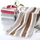 2Pcs Highly Absorbent Bath Towel Color Strip Shower Towel Beach Towel Salon