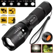 XML-T6 Tactical Flashlight Torch 5 Mode LED Shadow hawk Super Bright Battery 1pc