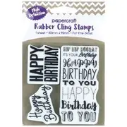 Papercraft Rubber Cling Stamps Birthday
