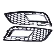 2pcs Front Bumper Griller Fog Light Lamp Cover Trim For 2013-16 AUDI A4 B8.5 RS (for: Audi)