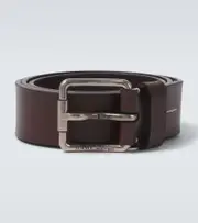 [Loewe] Loewe Roller Curve leather belt Inch 36 brown