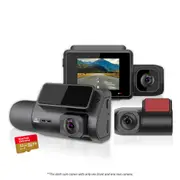 Elinz 3 Channel Dash Cam 4K+1080P+2K Three Way WiFi GPS Night Vision Supercapacitor Sony Starvis Car DVR 32GB U3 Card