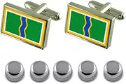 [Select Gifts] Shirt Dress Studs Andorra la Vella City Andorra Flag Cufflinks